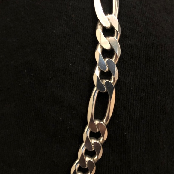 Genuine Sterling Silver Figaro Chain - Picture 3 of 14